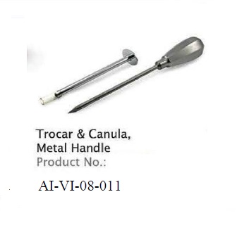 TROCAR AND CANULA, METAL HANDLE